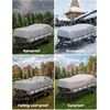 image:imageKEMIMOTO Pontoon Boat Cover 1720ft Heavy Duty UV Resistant Waterproof Oxford Fabric Trailerable Pontoon Cover with 13 Adjustable Tie Down StrapsBlackGrey