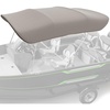 image:imageKEMIMOTO Bimini Top Replacement for Pontoon Boats 4 Bow 600D Marine Grade Waterproof Canvas Boat Canopy Sun Shade with Storage Net and Light Hole Easy Install No FrameGray