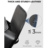 image:imageISSYZONE Motorcycle Fork Bag PU Leather Front Fork Tool Bag Universal for Handlebar Sissy Bar Roll Storage Pouch with 2 Straps Compatible with Scooter Softail Sportster Dyna
