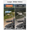 image:imageKEMIMOTO ATV Mirrors 8MM10MM Motorcycle Side Mirrors for 78 Handlebar  Side Rearview Mirrors Compatible with ATV Motorcycle Dirt Bike Scooter Snowmobile 54 x 35 Viewing Area BlackSilver