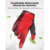 image:imageKEMIMOTO Dirt Bike Gloves for MenWomen Touchscreen Breathable Motorcycle Gloves Summer for Motocross Biking Red L