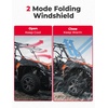 image:imageKEMIMOTO Flip Up Windshield Compatible with CFMOTO ZForce 800  800ex  800 trail 500 trail 20162022 2IN1 Folding Window Fully UVProof OneHand Operation Front Full Windshield
