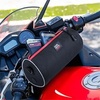 image:imageKEMIMOTO Motorcycle Handlebar Bag Small Bag with Shoulder Strap Waterproof Motorcycle Barrel Bag Storage Bag Compatible with Ruckus Bike Adventure UTV Scooter 01901BK