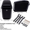 image:imageKEMIMOTO Motorcycle Hard Saddlebags Motorcycle Saddle Bags Compatible with Dyna VRod Vstar 650 VTX 1100 1300 Boulevard C50 Vulcan 500 900 Classic 800a Virgo 1100 Scout with Mounting Kits