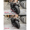 image:imageKEMIMOTO Motorcycle Kickstand Extender Pad Compatible with Sportster S RH1250 20212024 2025 Kickstand Foot Enlarger Heightened Side Stand Plate Black for Garage Grass Hot Blacktop Soft Ground