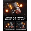 image:imageKEMIMOTO Motorcycle License Plate Bracket Holder with Amber LED Light for Softail Cruiser Low Rider Motorcycle Model with 3Bolt Mounted Black License Plate Frame 01802BK