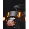 image:imageKEMIMOTO Motorcycle License Plate Bracket Holder with Amber LED Light for Softail Cruiser Low Rider Motorcycle Model with 3Bolt Mounted Black License Plate Frame 01802BK