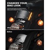 image:imageKEMIMOTO Motorcycle License Plate Bracket Holder with Amber LED Light for Softail Cruiser Low Rider Motorcycle Model with 3Bolt Mounted Black License Plate Frame 01802BK