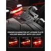 image:imageKEMIMOTO Motorcycle License Plate Bracket with LED Signal Light Compatible with Sportster S RH1250 2021 2022 2023 2024 2025 Fender Eliminator Kit Motorcycle License Plate Holder Mount Tidy Tail