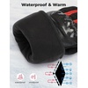 image:imageKEMIMOTO Motorcycle Winter Gloves Men Women Cold Weather Warm Waterproof Spring Riding Touch Screen Gauntlet Windproof ATV Scooter Carbon Fiber Snowmobile Cycling Red L