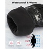 image:imageKEMIMOTO Motorcycle Winter Gloves Men Women Waterproof Cold Weather Warm Carbon Fiber Gauntlet Touch Screen Riding Windproof Enduro ATV UTV Scooter Snowmobile Black L