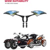 image:imageKEMIMOTO Spear Blade Mirrors Motorcycle Rear View Mirrors 1 Pair for Touring Street Glide Electra Glide Sportster Softail Dyna ChromeBlack