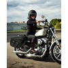 image:imageKEMIMOTO Synthetic Leather Motorcycle Saddlebag Large Capacity 34L Saddlebags Motorcycle Comaptible with Dyna SoftailTouring Models Black