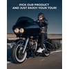image:imageKEMIMOTO Synthetic Leather Motorcycle Saddlebag Large Capacity 34L Saddlebags Motorcycle Comaptible with Dyna SoftailTouring Models Black