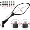 image:imageKEMIMOTO Universal Motorcycle Mirrors Rear View Side Convex Black 8MM 10MM Standard Reverse Bolts Compatible with GROM Navi Z400 Z1000 Z125 KLR650 MT07 MT09