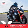 image:imageKEMIMOTO Universal Motorcycle Mirrors Rear View Side Convex Black 8MM 10MM Standard Reverse Bolts Compatible with GROM Navi Z400 Z1000 Z125 KLR650 MT07 MT09
