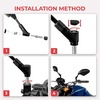image:imageKEMIMOTO Universal Motorcycle Mirrors Rear View Side Convex Black 8MM 10MM Standard Reverse Bolts Compatible with GROM Navi Z400 Z1000 Z125 KLR650 MT07 MT09