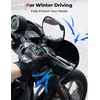 image:imageKEMIMOTO Upgraded Motorcycle Handguards Larger 1 Pair Coffin Cut Hand Shields Motorcycle Hand Guards Compatible with 20122022 2024 2025 Softail Dyna Cruiser FL with Cable Clutch