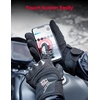 image:imageKEMIMOTO Winter Motorcycle Gloves Gauntlet Carbon Fiber Touch Screen Windproof Waterproof Warm Mitts Dirt Bike ATV UTV Scooter Snowmobile Cycling Black XXL
