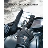image:imageKEMIMOTO Winter Motorcycle Gloves for Men Women Cold Weather Waterproof Warm ATV Riding Carbon Fiber Hard Knuckle Touch Screen Windproof Gauntlet Gloves AntiSlip Red M