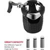 image:imageUpgrade KEMIMOTO Motorcycle Cup Holder with Black Perch Mount Bracket Synthetic Leather Motorcycle Drink Holder Compatible with Dyna Softail Touring Goldwing GL1800 GL1500 VTX Shadow Vstar Vulcan