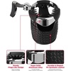 image:imageUpgrade KEMIMOTO Motorcycle Cup Holder with Black Perch Mount Bracket Synthetic Leather Motorcycle Drink Holder Compatible with Dyna Softail Touring Goldwing GL1800 GL1500 VTX Shadow Vstar Vulcan