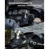 image:imageUpgrade KEMIMOTO Motorcycle Cup Holder with Black Perch Mount Bracket Synthetic Leather Motorcycle Drink Holder Compatible with Dyna Softail Touring Goldwing GL1800 GL1500 VTX Shadow Vstar Vulcan