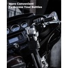 image:imageUpgrade KEMIMOTO Motorcycle Handlebar Cup Holders Motorcycle Leather Drink Holder with 360Swivel Ball Mount for 78 1 1 14 Handlebars Compatible with Dyna Softail Touring Vulcan Vstar Scooter