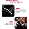 image:imageUpgrade KEMIMOTO Touring Passenger Cup Holders Leather Motorcycle Passenger Drink Holders Compatible with Street Glide Road King Road Glide Tri Models with Tour Pack Before 2014