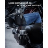 image:imageUpgrade KEMIMOTO Touring Passenger Cup Holders Leather Motorcycle Passenger Drink Holders Compatible with Street Glide Road King Road Glide Tri Models with Tour Pack Before 2014