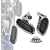 image:imageISSYAUTO Motorcycle Floorboards Passenger Floorboards Foot Pegs Mount Bracket Kits for Touring Models Road King Street Glide 19932024 Footboards Chrome
