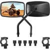 image:imageKEMIMOTO ATV Mirrors 8MM10MM Motorcycle Side Mirrors for 78 Handlebar  Side Rearview Mirrors Compatible with ATV Motorcycle Dirt Bike Scooter Snowmobile 54 x 35 Viewing Area BlackBlack