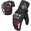image:imageKEMIMOTO Winter Motorcycle Gloves Men Women Waterproof Motorcycle Gloves Cold Weather Warm Touchscreen Gauntlet Windproof Riding ATV Enduro Scooter Snowmobile Gloves Carbon Fiber Skiing CyclingRedM