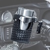 image:imageUpgrade KEMIMOTO Motorcycle Cup Holder with Black Perch Mount Bracket Synthetic Leather Motorcycle Drink Holder Compatible with Dyna Softail Touring Goldwing GL1800 GL1500 VTX Shadow Vstar Vulcan