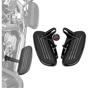 image:imageISSYAUTO Passenger Floorboards with Mount Bracket Kits for Road Glide Street Glide Road King Electra Glide 19932023 Black Footboards