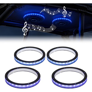 image:imageKEMIMOTO 65 LED Speaker Rings Compatible with UTV SUV Marine RV  RGB Car Speaker Ring Lights Music Sync Dreamcolor Interior Lighting for 65 inch Speakers 4 Pack