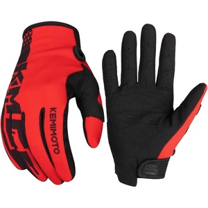 image:imageKEMIMOTO Dirt Bike Gloves for MenWomen Touchscreen Breathable Motorcycle Gloves Summer for Motocross Biking Red L