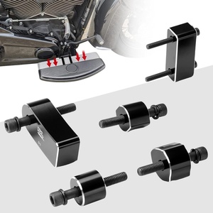 image:imageKEMIMOTO Driver Floorboard Extensions Floorboard Extenders kit 1 Compatible with 2018 Softail FL Models Heritage Classic Fat Boy Deluxe Sport Glide Softail Slim Include Bolts and Spacers Black