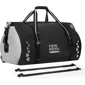 image:imageKEMIMOTO Motorcycle Dry Bag 80L 500D PVC Waterproof Duffel Bag Motorcycle Luggage Bag Travel Bag Back Seat Rack Trunk Bag for Motorcycle Trip Camping Rainproof Grey F111604801GY