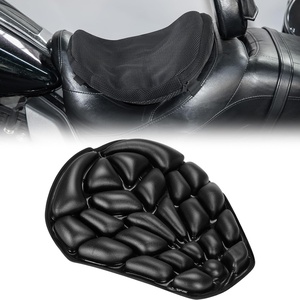 image:imageKEMIMOTO Motorcycle Seat Cushion with Mini Pump Foldable Air Fillable 3D Air Cushion Motorcycle Seat Pad Compatible with Touring CVO Road Glide Ultra Limited Tri Glide Black