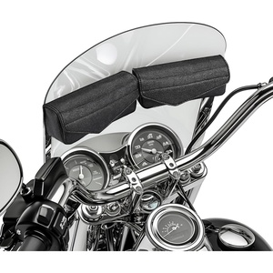 image:imageKEMIMOTO Motorcycle Windshield Bag with Mounting Bracket for 37mm Windshield Two Pocket Windscreen Pouch Storage Bag Compatible with KingSize or Compact Windshields Road King 19952023 2024 Softail