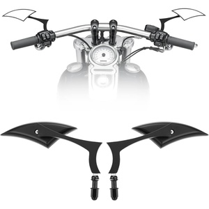image:imageKEMIMOTO Spear Blade Mirrors Motorcycle Rear View Mirrors 1 Pair for Touring Street Glide Electra Glide Sportster Softail Dyna ChromeBlack