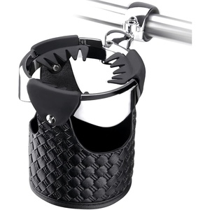 image:imageUpgrade KEMIMOTO Motorcycle Handlebar Cup Holders Motorcycle Leather Drink Holder with 360Swivel Ball Mount for 78 1 1 14 Handlebars Compatible with Dyna Softail Touring Vulcan Vstar Scooter