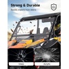 image:imageKEMIMOTO 20242026 XP 1000 2 in 1 Front Flip Windshield New Upgraded Pipe Clamp Clear Full Windshield Fit Roof Polycarbonate 300X Stronger than Glass Compatible with 20242025 Polaris RZR XP 10004