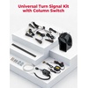 image:imageKEMIMOTO UTV Triangle Turn Signal Kit with Lever Switch and 110 dB Horn  PreWired Plug and Play Universal Street Legal Kit Compatible with Polaris CanAm Kawasaki CFMOTOWith Column Switch