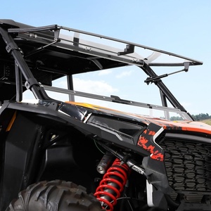 image:imageKEMIMOTO 20242026 XP 1000 2 in 1 Front Flip Windshield New Upgraded Pipe Clamp Clear Full Windshield Fit Roof Polycarbonate 300X Stronger than Glass Compatible with 20242025 Polaris RZR XP 10004