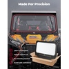 image:imageKEMIMOTO 2024 XP 1000 Glass Windshield with 2 Manual Wipers Upgraded Adhesive Process Glass Compatible with Polaris RZR XP 1000RZR XP S 10004 20242026 Vent Front Full Windshield Fit with RoofRubber Seal Glass