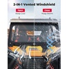 image:imageKEMIMOTO 2024 XP 1000 Glass Windshield with 2 Manual Wipers Upgraded Adhesive Process Glass Compatible with Polaris RZR XP 1000RZR XP S 10004 20242026 Vent Front Full Windshield Fit with RoofRubber Seal Glass
