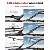 image:imageKEMIMOTO 2025 PRO XP Flip Windshield Compatible with 20252026 Polaris RZR PRO XP PRO XP4 PRO S PRO S4 3IN1 Flip Up Front Window AntiUV DoubleSided Hard Coated Vented Folding Full Windshield