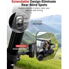 image:imageKEMIMOTO UTV Side Mirrors 2026 Upgraded Extendable Mirrors Compatible with Polaris Ranger General CanAm Defender CFMOTO UForce Adjustable Telescopic Rear View Mirror for ProFit Cage Accessories
